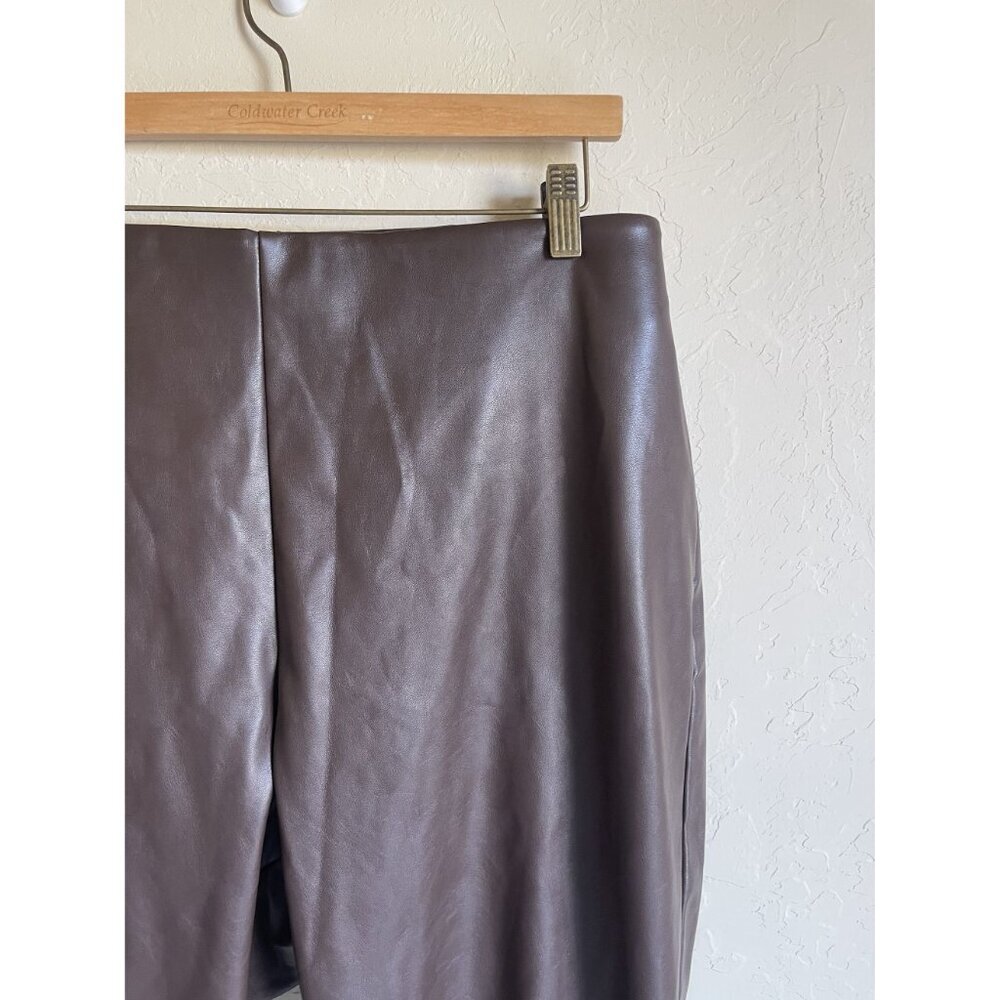 New! Old Navy Faux Leather Chocolate Brown Pants MSRP $49.95 Size 22 Extra High- - Picture 6 of 8